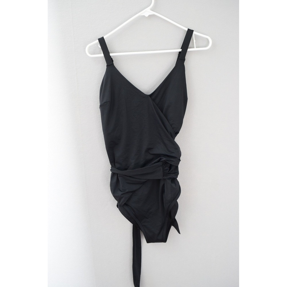 KNIX Size XXL+ Wrap One Piece Swimsuit Black Leakproof Side-Tie